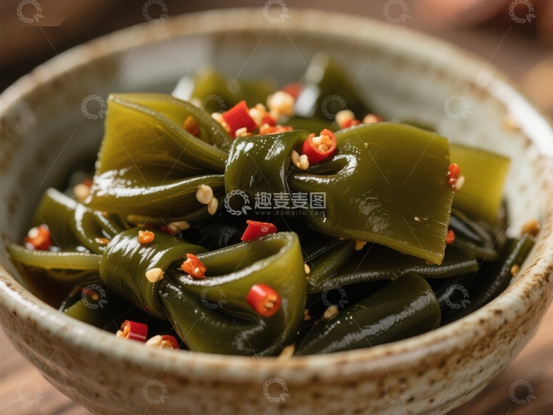 高清大图下载【趣麦麦图】美味海带拌菜，清新爽口