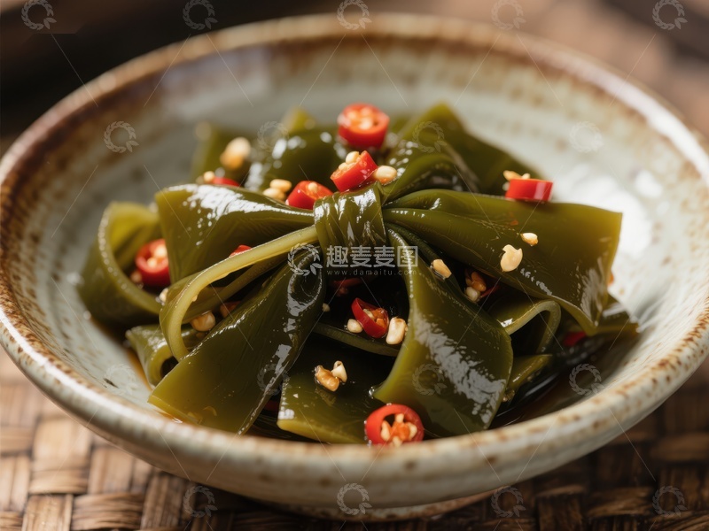 高清大图下载【趣麦麦图】-美味海带凉拌菜