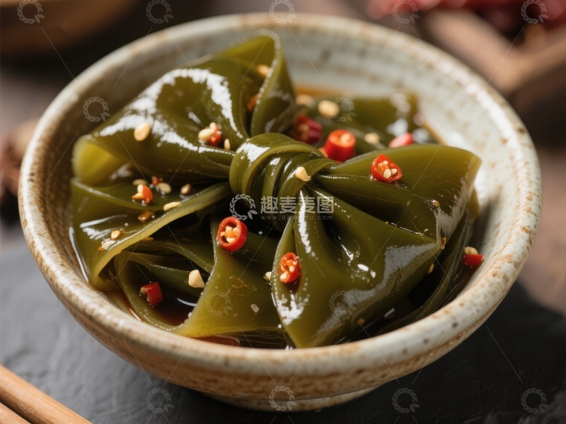 高清大图下载【趣麦麦图】美味海带凉拌菜