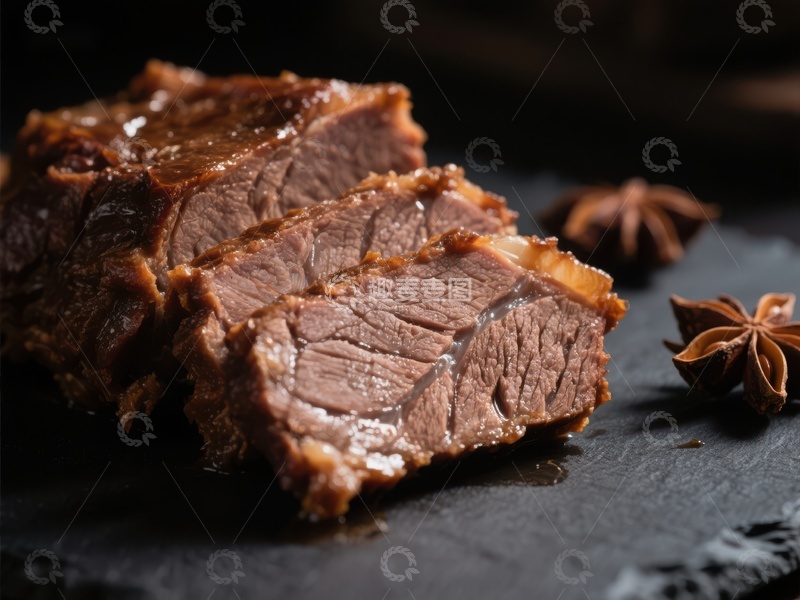 高清大图下载【趣麦麦图】美味烤牛肉切片