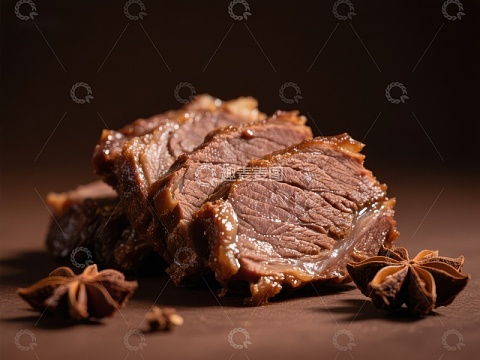 香醇卤肉切片配八角