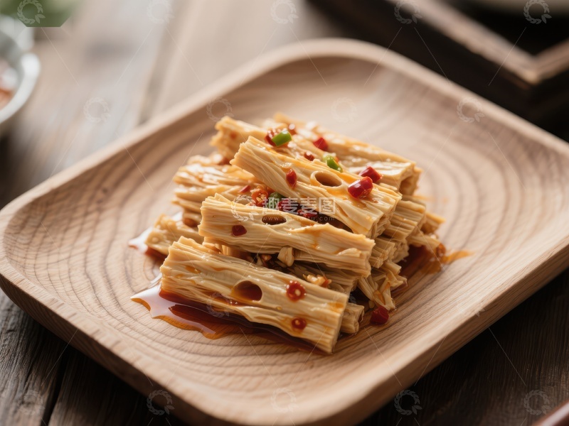 高清大图下载【趣麦麦图】香辣豆皮摆盘