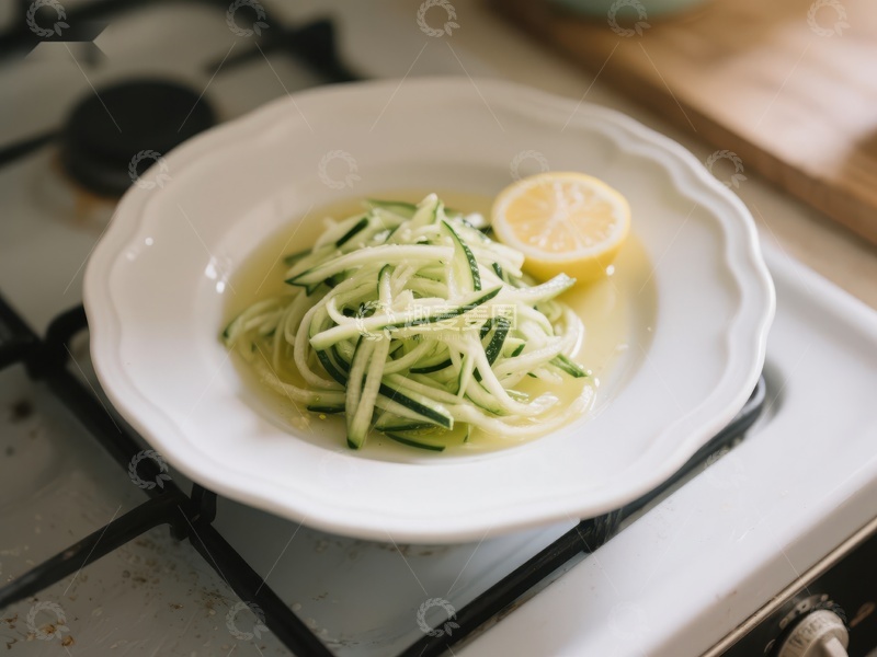 高清大图下载【趣麦麦图】柠檬黄瓜丝清汤