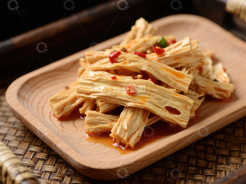 香辣豆皮条，美味素食小吃