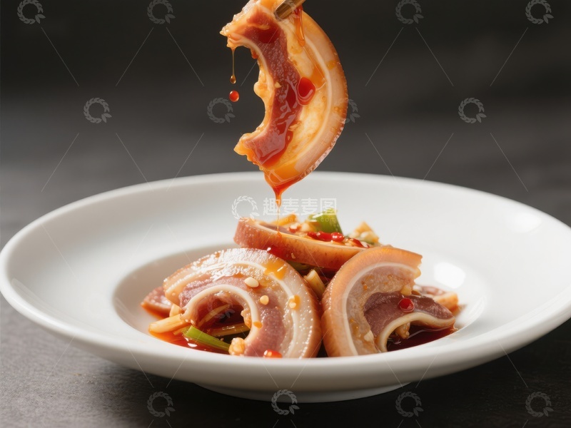 高清大图下载【趣麦麦图】精致凉拌猪耳，美味诱人