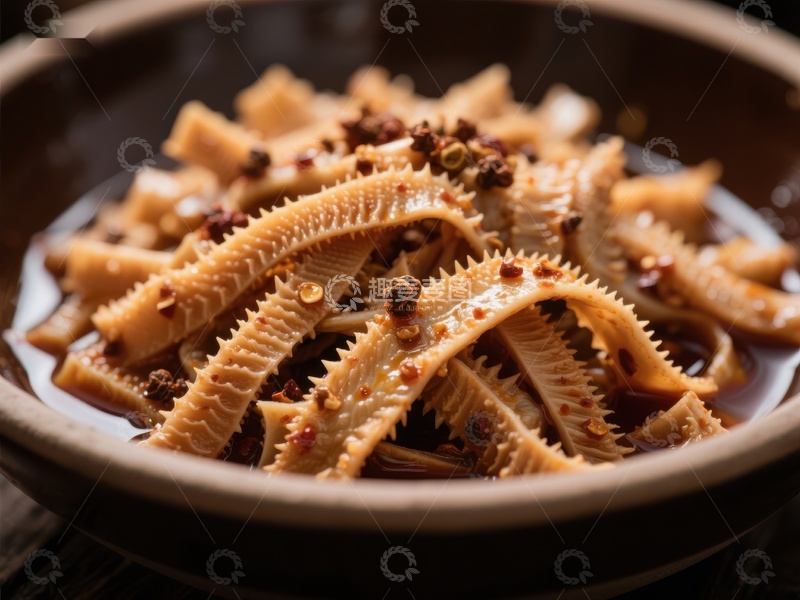 高清大图下载【趣麦麦图】麻辣牛肚拌菜特写