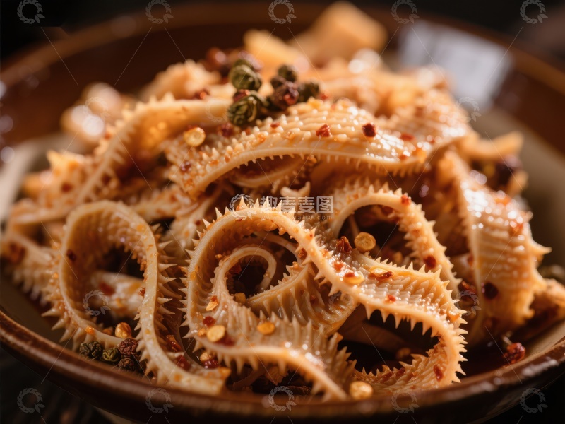 高清大图下载【趣麦麦图】麻辣牛肚，香辣诱人美食