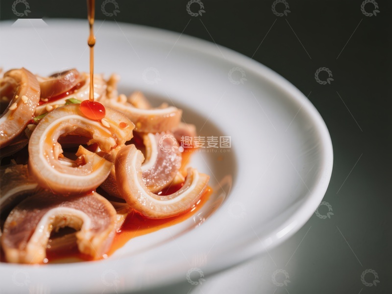 高清大图下载【趣麦麦图】酱汁淋洒的盘中美食