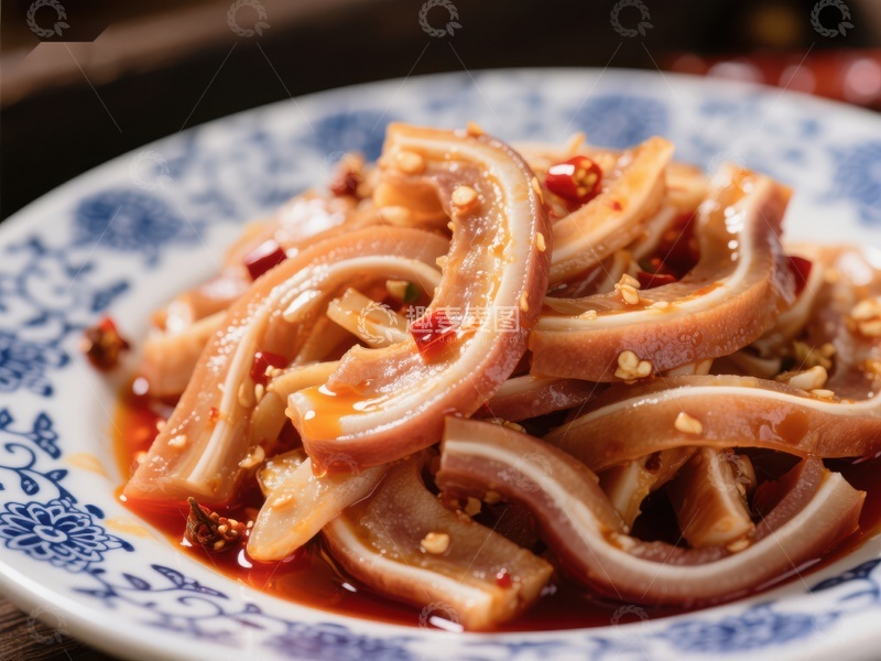 高清大图下载【趣麦麦图】麻辣鱿鱼圈，鲜香四溢的美味佳肴