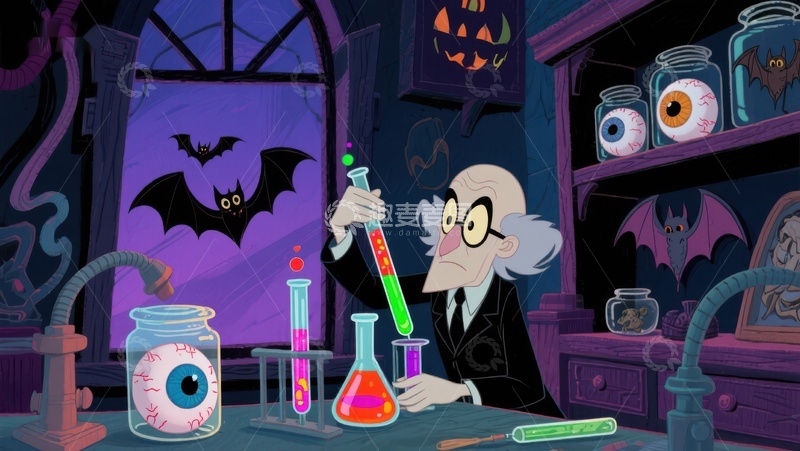 高清大图下载【趣麦麦图】神秘实验室中的奇幻实验