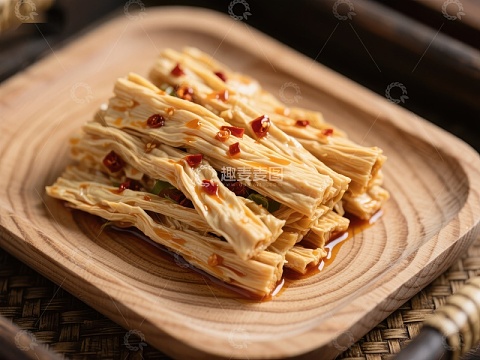 香辣豆皮卷，美味素食小吃