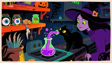 女巫与黑猫在魔法厨房