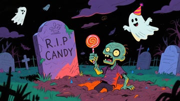 墓地里的糖果僵尸