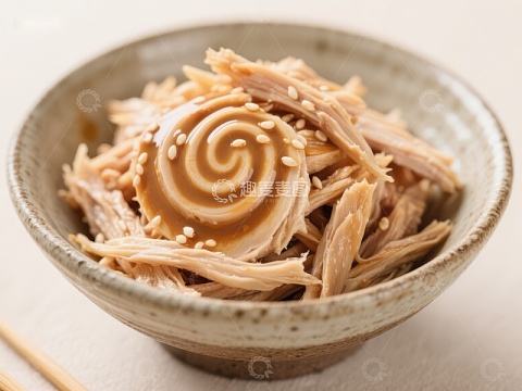 芝麻酱拌鸡丝，美味日式料理