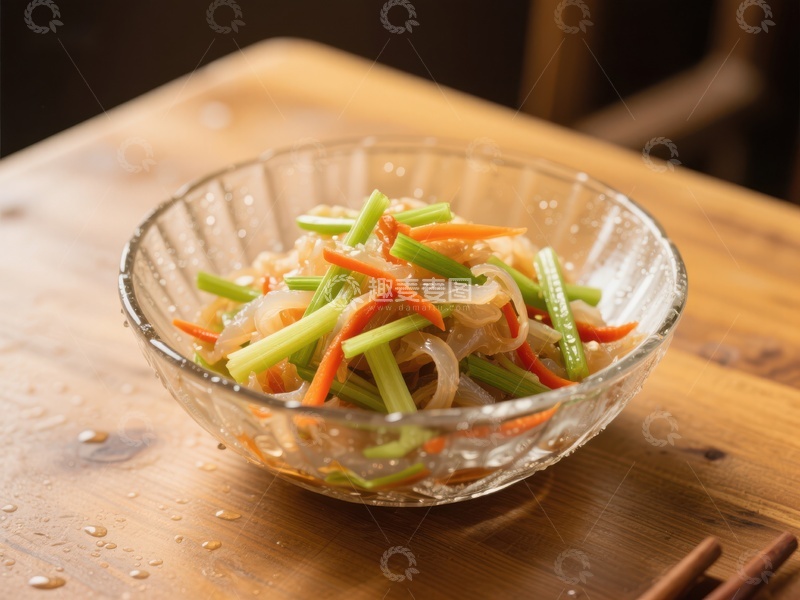 高清大图下载【趣麦麦图】清新蔬菜拌粉条