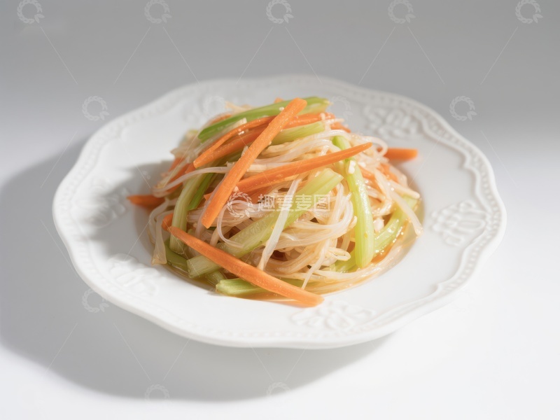 高清大图下载【趣麦麦图】清爽蔬菜拌粉条