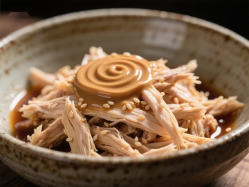 鸡肉沙拉配酱料