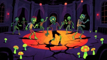 僵尸舞会：神秘宫殿中的狂欢