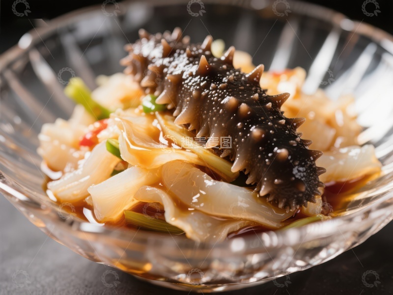 高清大图下载【趣麦麦图】海参拌菜，清新美味