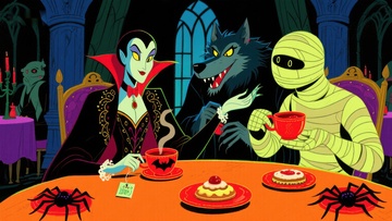 怪诞茶会：吸血鬼、狼人与木乃伊共聚