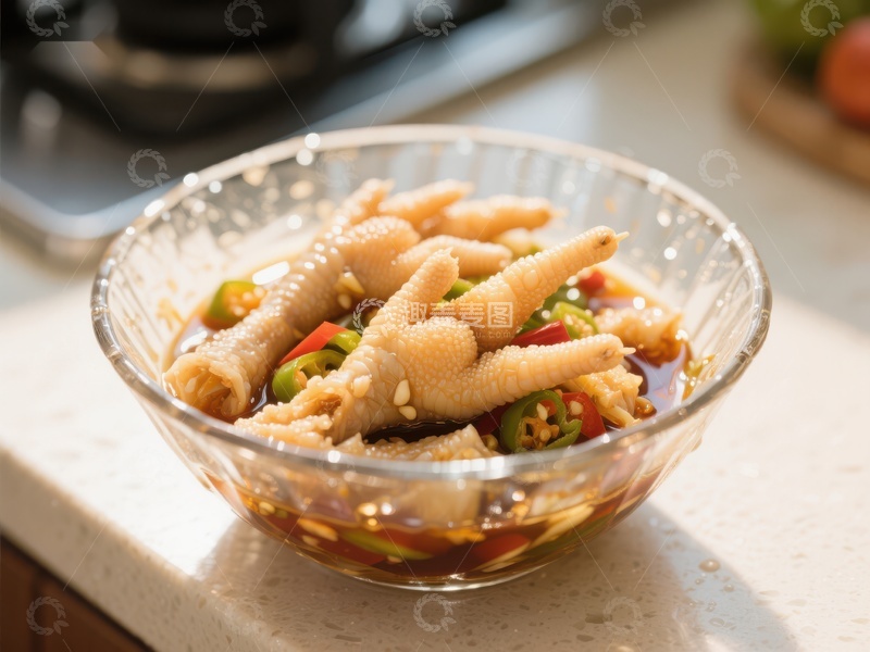 高清大图下载【趣麦麦图】美味泡椒凤爪，清新爽口