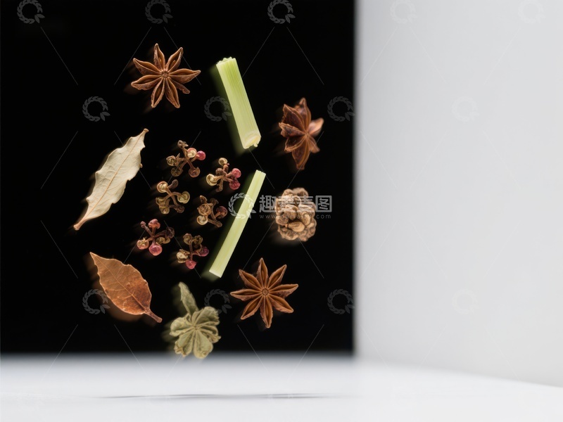 高清大图下载【趣麦麦图】香料与芹菜的静物组合