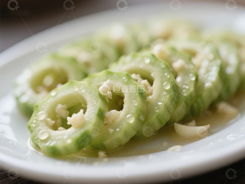 高清大图下载【趣麦麦图】清脆黄瓜片配蒜蓉