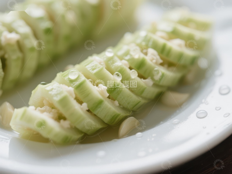 高清大图下载【趣麦麦图】切片黄瓜，清新摆盘