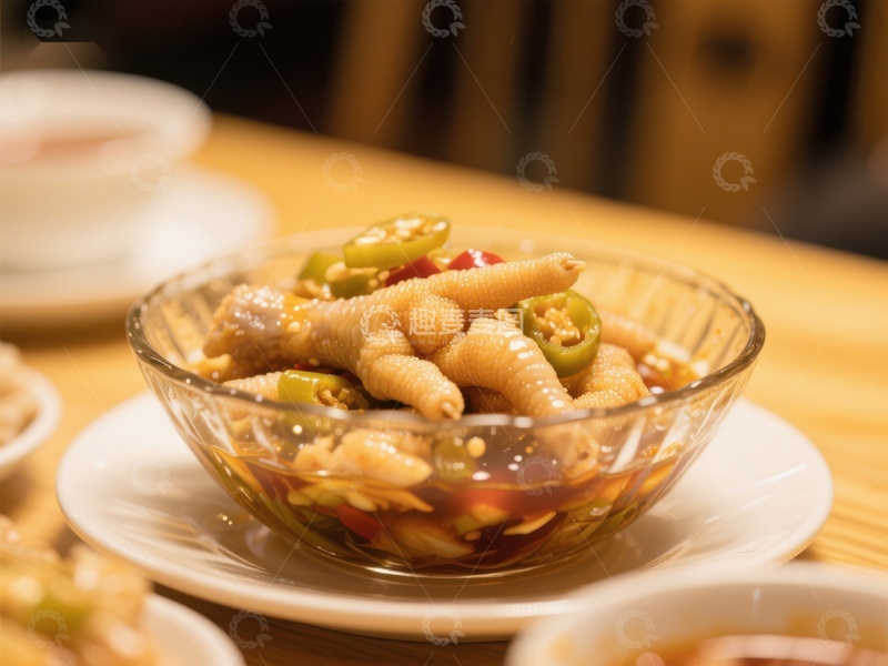 高清大图下载【趣麦麦图】泡椒凤爪，美味佳肴