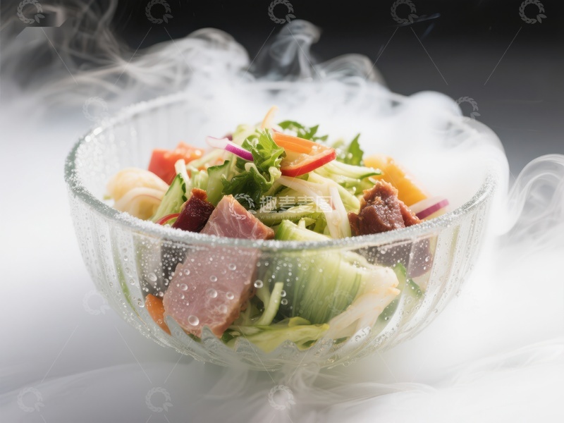 高清大图下载【趣麦麦图】烟雾缭绕的清新沙拉