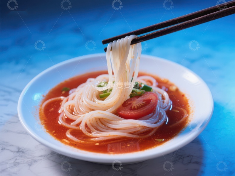 高清大图下载【趣麦麦图】筷子夹起碗中的米线