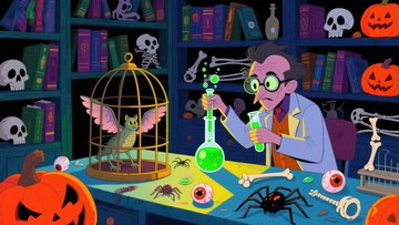 科学家在实验室中进行魔法实验