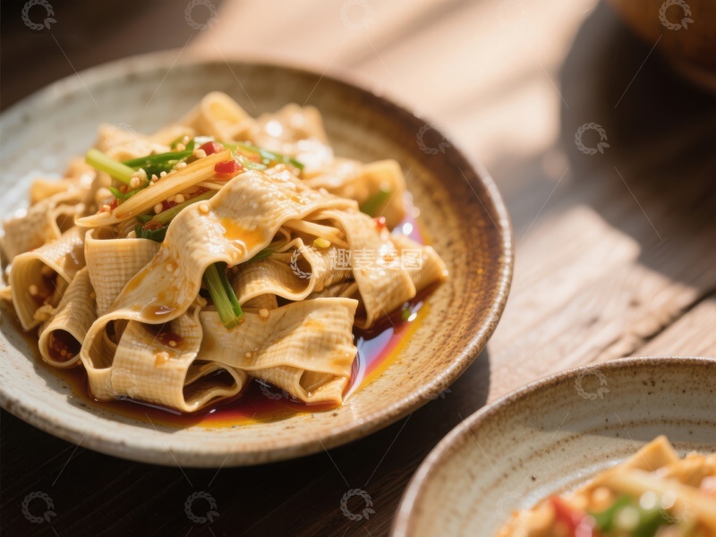 高清大图下载【趣麦麦图】美味豆皮拌菜，清新爽口