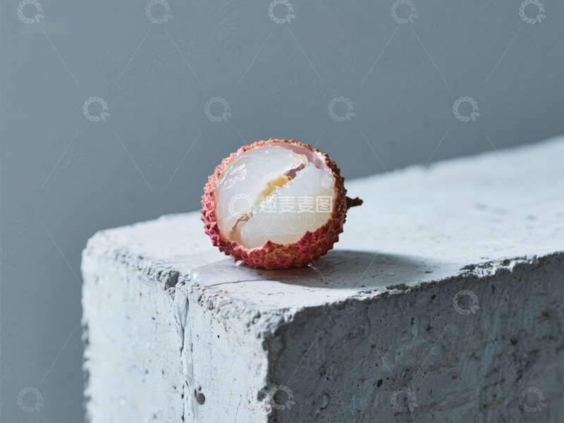 高清大图下载【趣麦麦图】新鲜荔枝半剥展示