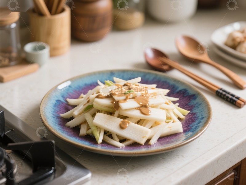 高清大图下载【趣麦麦图】清新炒山药，健康美味佳肴