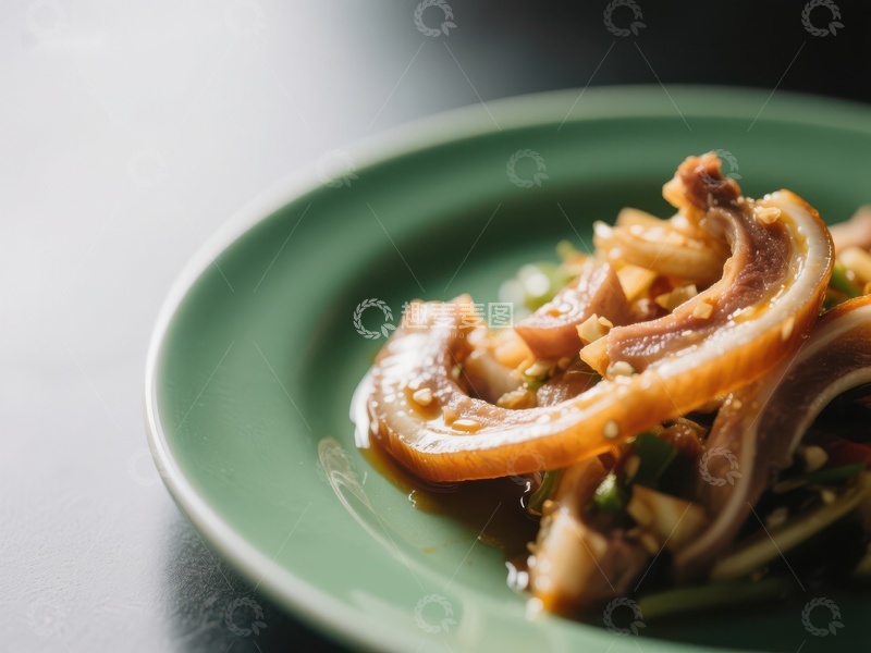 高清大图下载【趣麦麦图】盘中美味鱿鱼拌菜