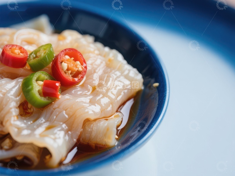 高清大图下载【趣麦麦图】凉拌海蜇配红绿辣椒