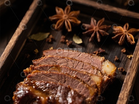 香料点缀的美味烤肉