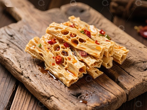 香辣豆皮卷，传统美食