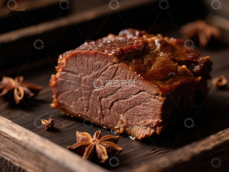 高清大图下载【趣麦麦图】香煎牛肉片配八角