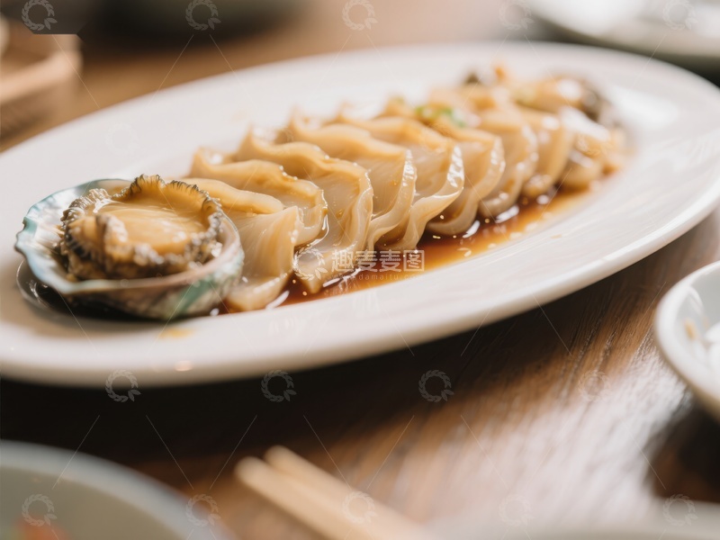 高清大图下载【趣麦麦图】精致鲍鱼与饺子摆盘