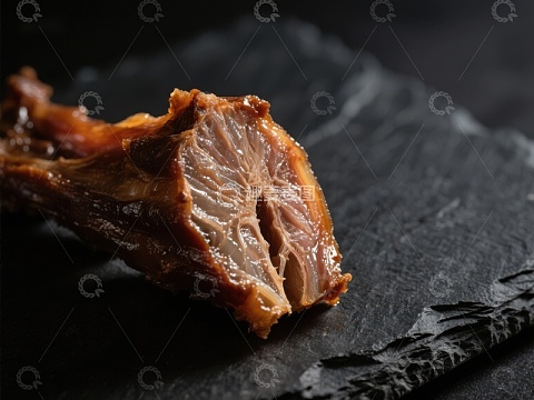 烤制鸭肉特写