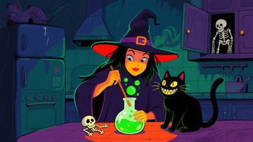 女巫与黑猫在魔法厨房