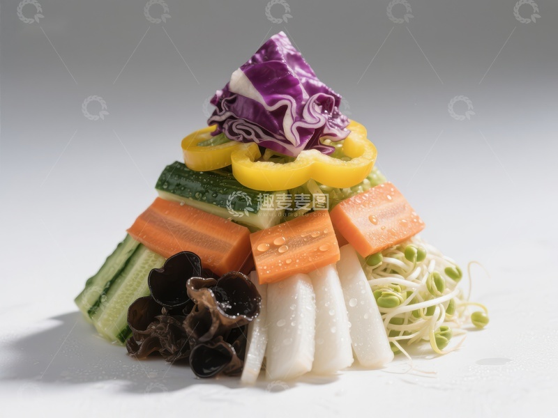 高清大图下载【趣麦麦图】色彩斑斓的蔬菜金字塔