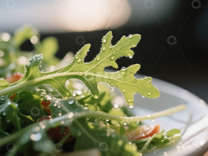 高清大图下载【趣麦麦图】新鲜绿叶沙拉特写