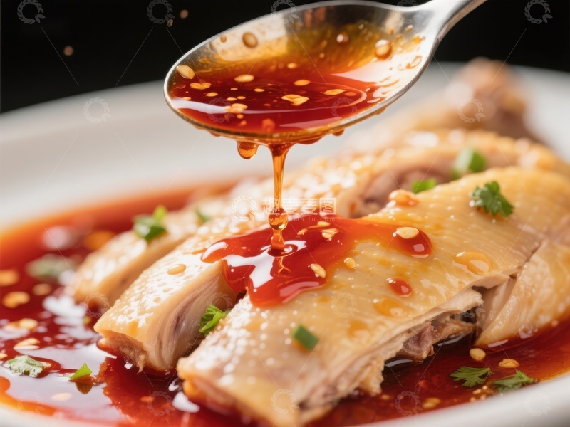 高清大图下载【趣麦麦图】红油淋鸡，美味佳肴