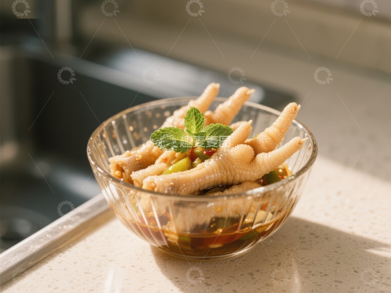 高清大图下载【趣麦麦图】泡椒凤爪，清新点缀
