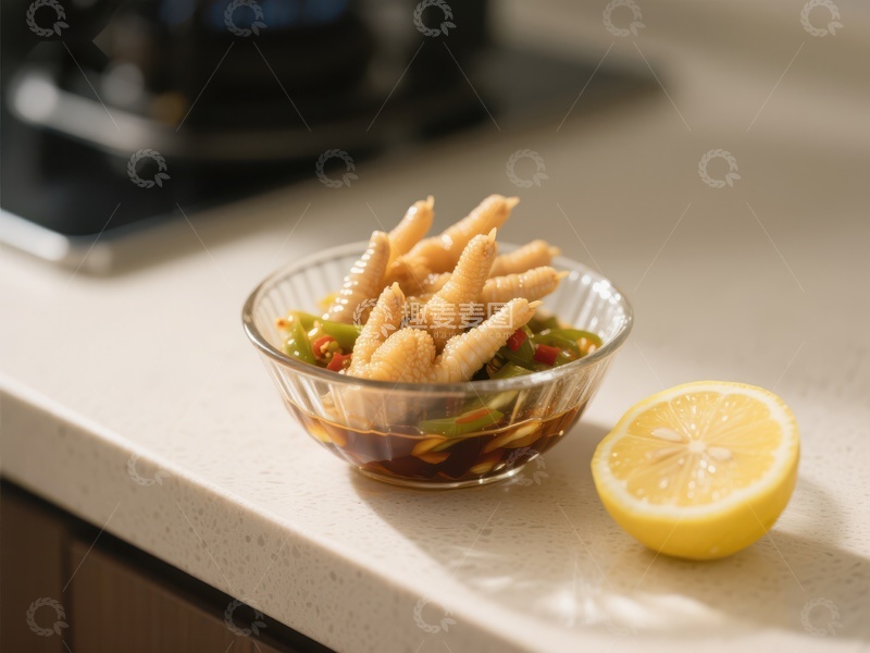 高清大图下载【趣麦麦图】柠檬旁的泡椒凤爪