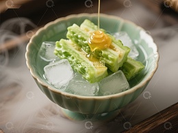 冰镇苦瓜配蜂蜜，清新解暑佳肴