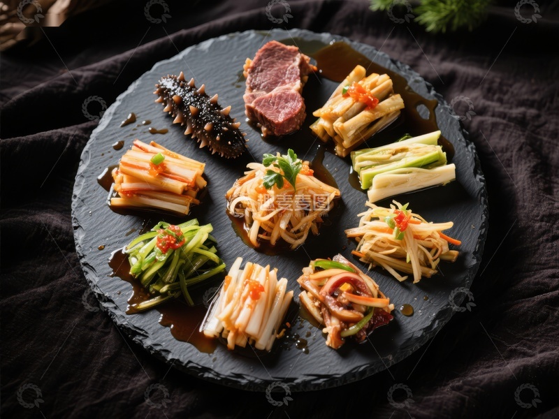 高清大图下载【趣麦麦图】精致韩式小菜拼盘